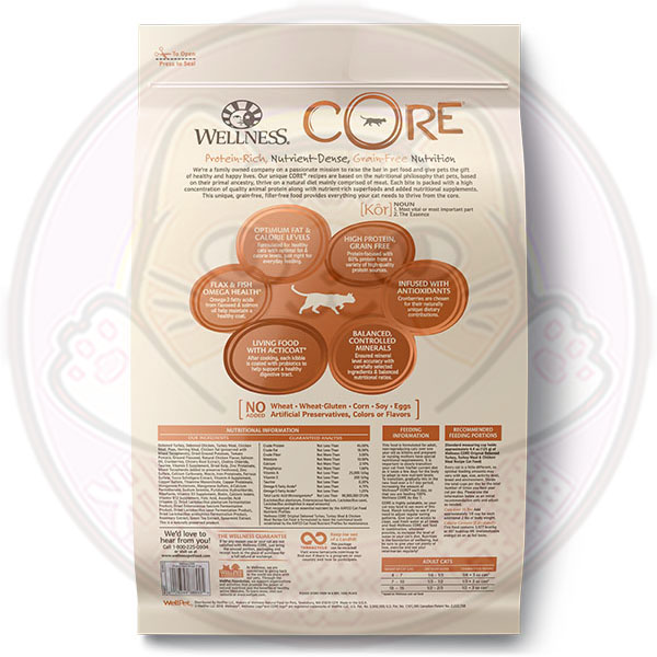 Wellness CORE Grain Free - 11磅 (8840) Original Formula 無穀物火雞雞肉配方11磅