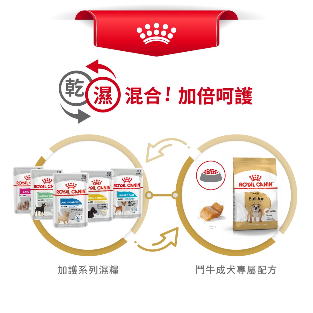 Royal Canin -  Breed 純種系列 Bulldog Adult Dog 3KG 鬥牛成犬專屬配方3公斤(*)[訂貨需時2-3天](原裝行貨)