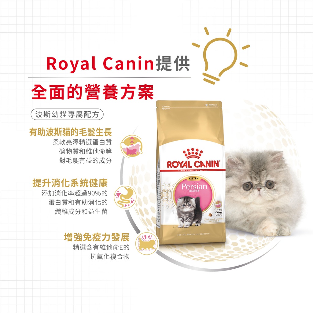 Royal Canin CAT - Feline Breed Nutrition(FBN)  Persian Kitten 純種系列 波斯幼貓專屬配方10kg(原裝行貨)