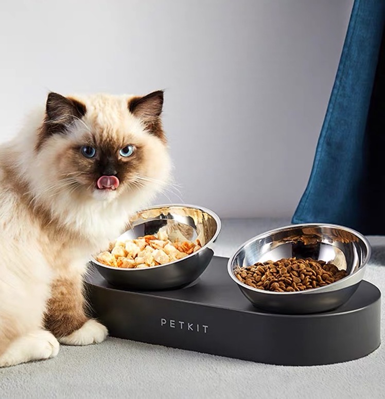 Petkit - Fresh Nano Metal 15° Adjustable Feeding Bowl Set 可調角度貓碗 (不銹鋼雙碗)