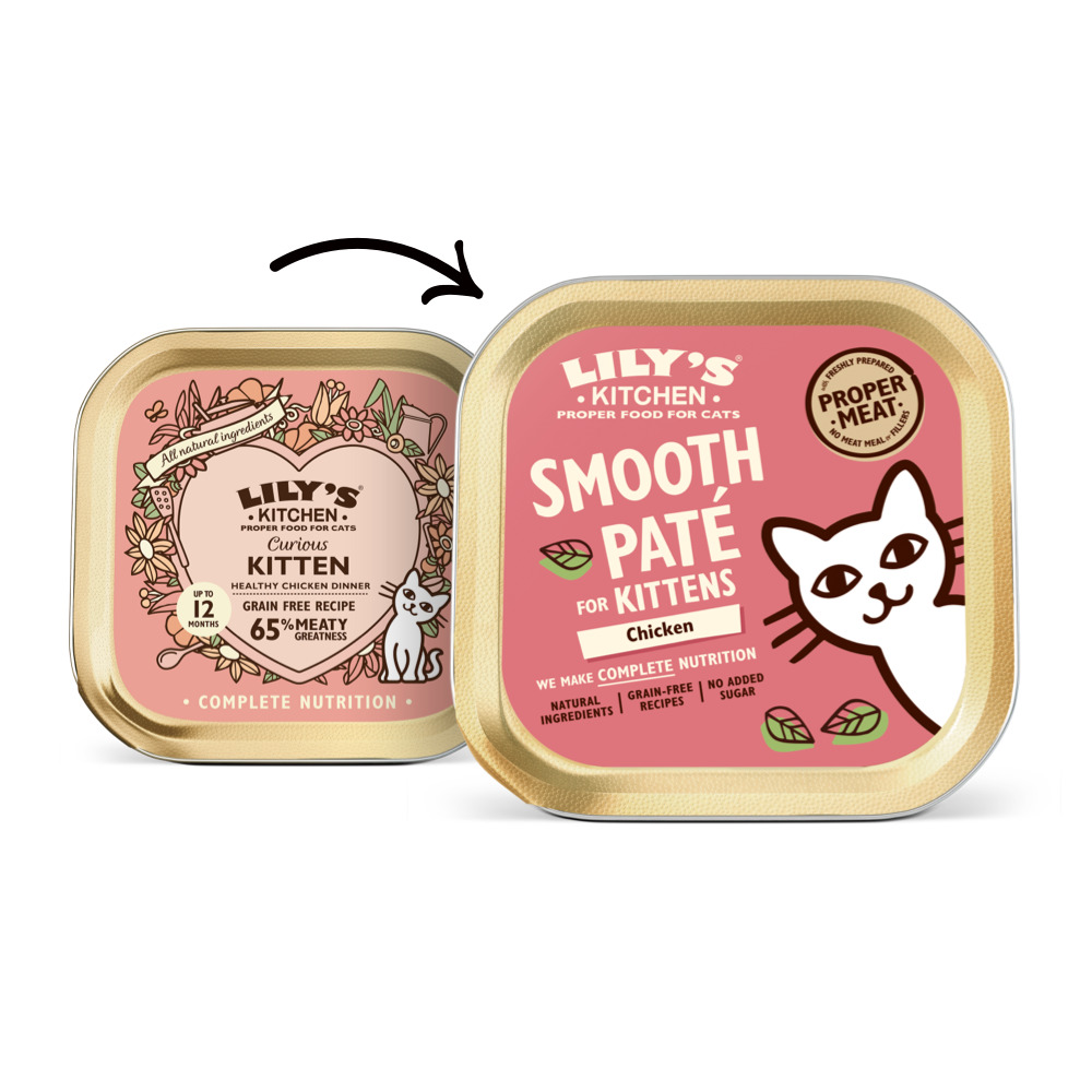 Lily's Kitchen罐 [Smooth Pate for KITTENs chicken] 幼貓成長餐 85g 粉 (Expiry Date:2月/2023)