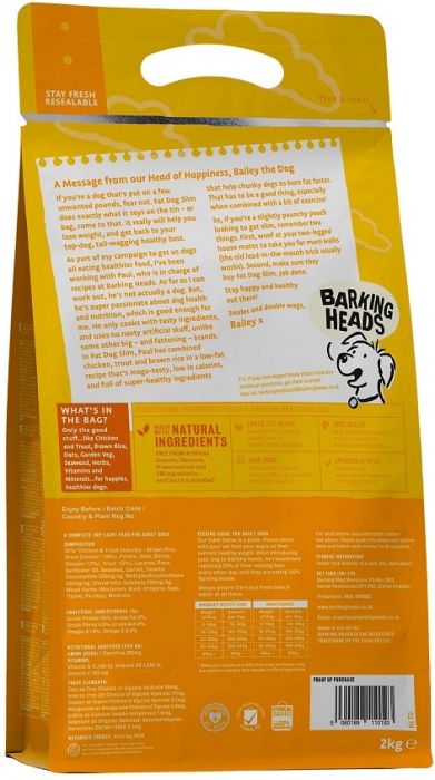 Barking Heads 全天然成犬低卡體控配方12KG (黃色) BHFS12(訂貨需時3-5天)