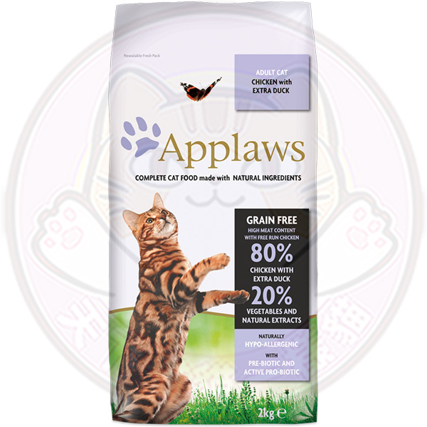 [斷貨中, 8月底開櫃原來無糧, 未有返貨期, 可預訂等貨到] Applaws 乾糧 [ Adult Cat Chicken with Extra Duck 7.5kg ] 雞肉鴨肉味乾糧 (Adult Cat 成貓配方) 