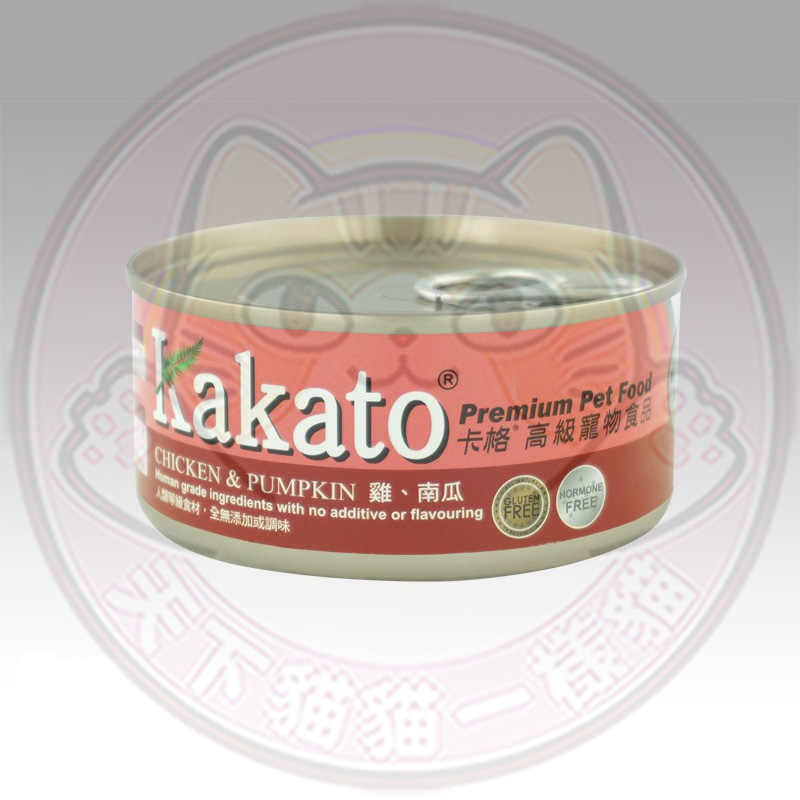 Kakato 卡格 (820) 高級寵物罐頭 雞、南瓜 170g