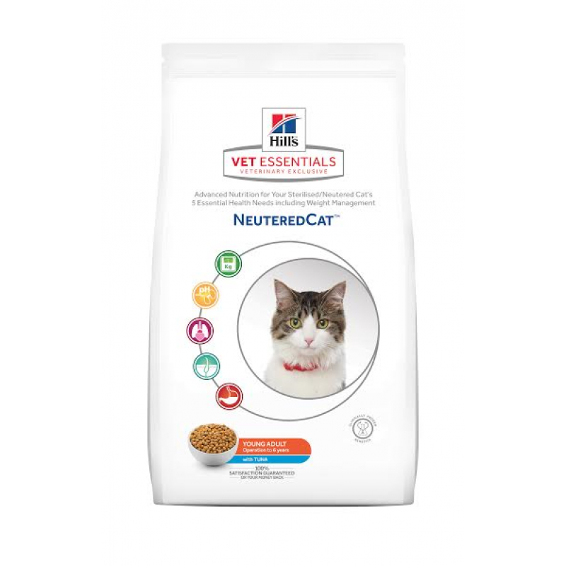 Hill's Vet Essentials Feline Young Adult Neutered Cat 獸醫保健貓乾糧 成貓已絕育貓糧 1.5kg  [訂貨需時5-7天］