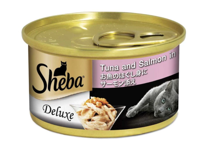 SHEBA CAN 654 (#244) Tuna and Salmon in Gravy 85g 罐頭吞拿三文魚(湯汁) 85g