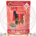 Weruva 1059濕包 (紅包) Cats in the Kitchen - Mack, Jack and Sam 三文魚+鮪魚+吞拿魚+鴨肉 美味肉汁 85g