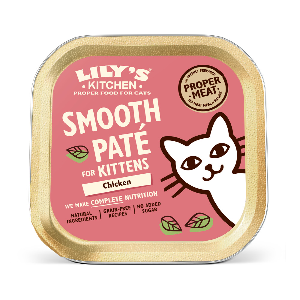 Lily's Kitchen罐 [Smooth Pate for Kittens - Chicken] 幼貓成長餐 85g 粉 {原裝行貨}