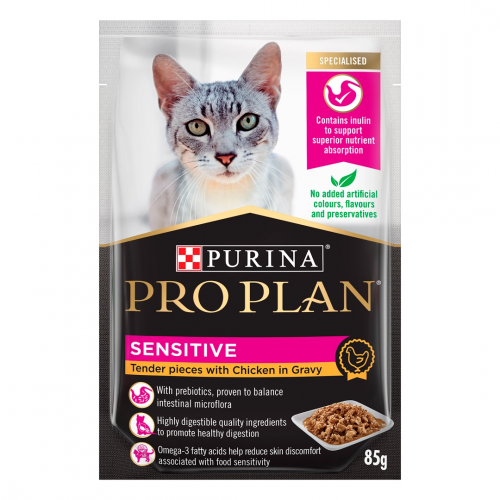 Purina Pro Plan (Sensitive) 成貓敏感配方主食濕糧 醬汁雞肉85g 