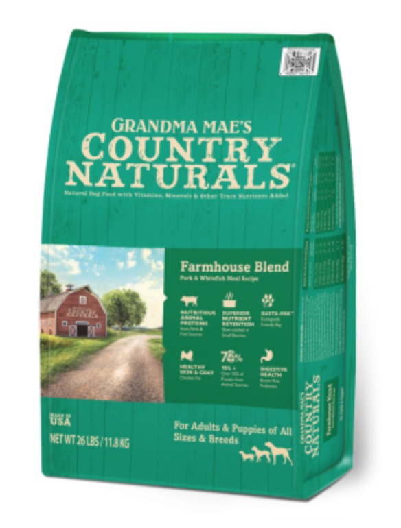 Country Naturals 狗糧 - 燕麥糙米白鮭魚低敏感全犬種配方 Farmhouse Blend 14lb(訂貨需時3-5天)