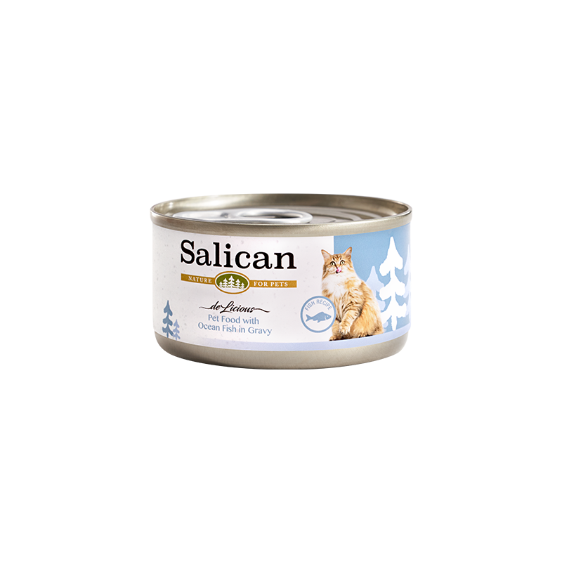 Salican 主食罐 (肉汁系列) 海洋魚貓罐頭 Ocean Fish in Gravy 85g