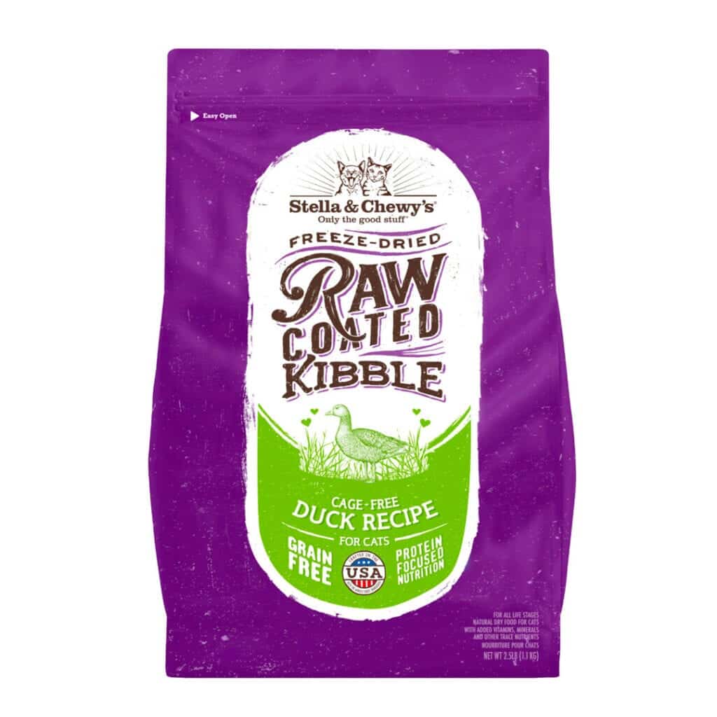 Stella & Chewy's CAT Raw Coated Kibble Cage-Free [[ Raw Coated Duck ]] 貓咪凍乾生肉外層乾糧 - 放養鴨配方 2.5磅 (淨鴨綠) CFD-2.5 / DK-2.5