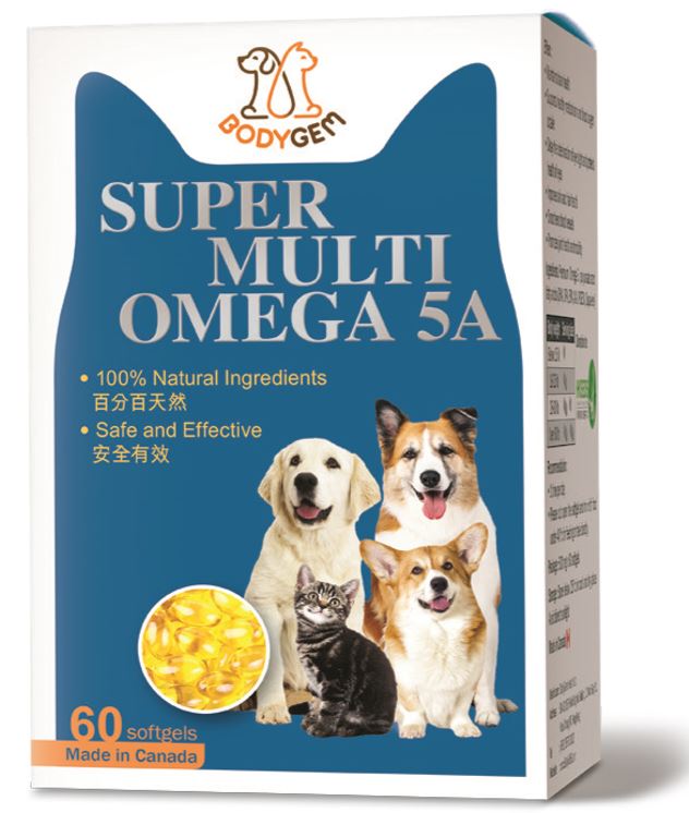 BodyGem Super Multi Omega 5A 寵物北冰洋5A奧米加 60粒 (油) (加拿大製造)