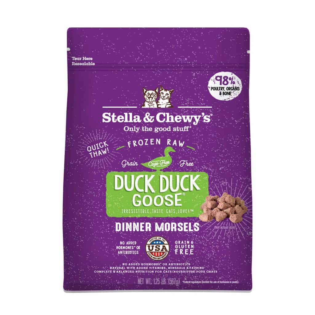 [斷貨中, 未有返貨日期, 可預計等貨到] Stella & Chewy's CAT [[ Frozen Raw Duck & Goose 1.25lb ]] 急凍生肉粒貓主糧 - 鴨朋鵝友(鴨肉及鵝肉配方) 1.25磅 (CAT-FRD-1.25)(Expiry Date: 16/9月/2022)【stella 1.25lb 鴨】