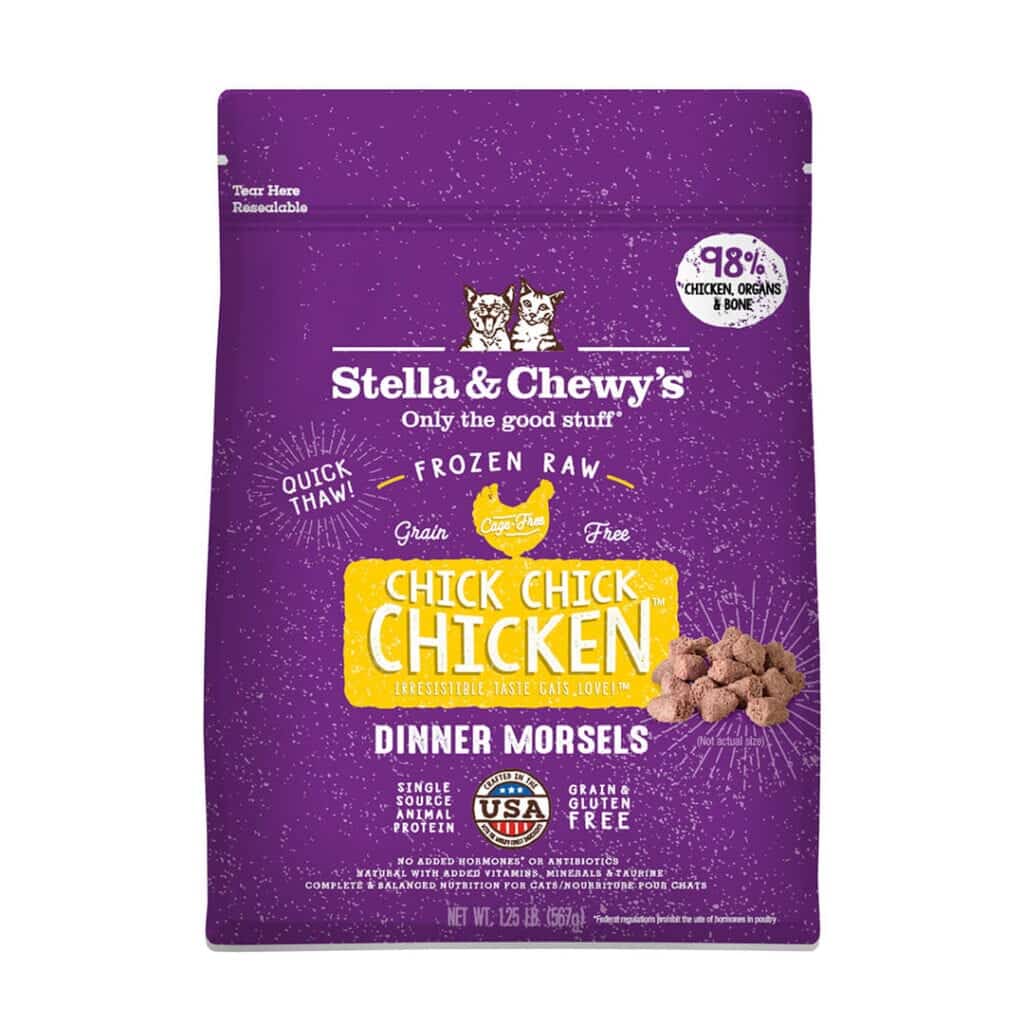 [斷貨中, 未有返貨日期, 可訂貨等貨到] Stella & Chewy's CAT [[ Frozen Raw Chicken 1.25lb ]] 急凍生肉粒貓主糧 - 籠外鳳凰(雞肉配方) 1.25磅 (FRC-1.25) (Expiry Date: )【stella 1.25雞】