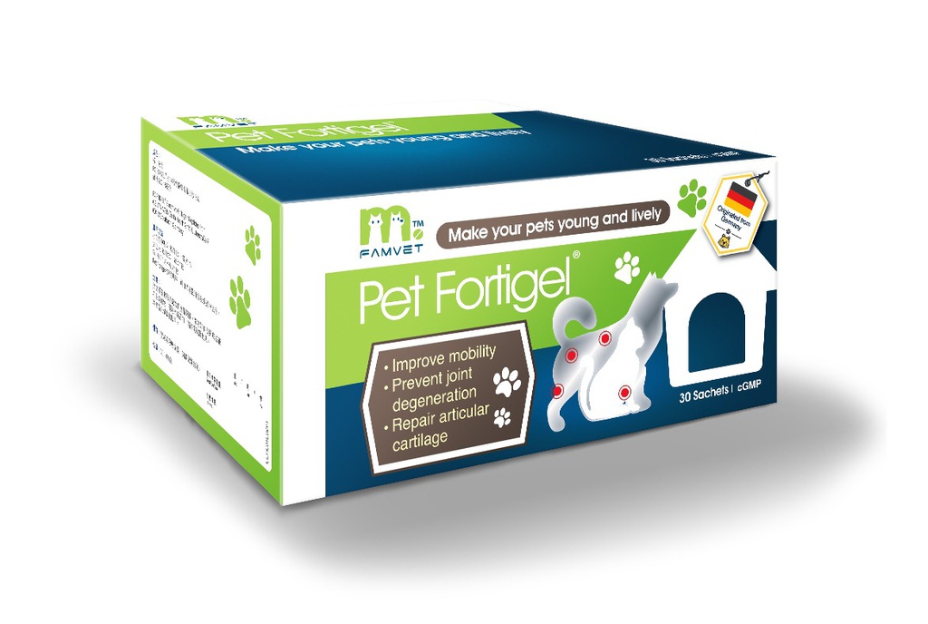 FAMVET - Pet Fortigel 生物活性骨膠原蛋白肽(貓狗適用) 關節補充品 - 30小包