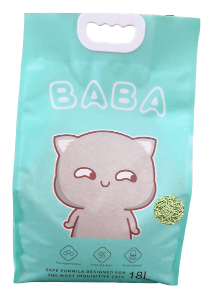 [斷貨中, 未有返貨日期, 可訂貨等貨到] BABA 2.0mm 18L 綠茶味豆腐砂【Baba綠】