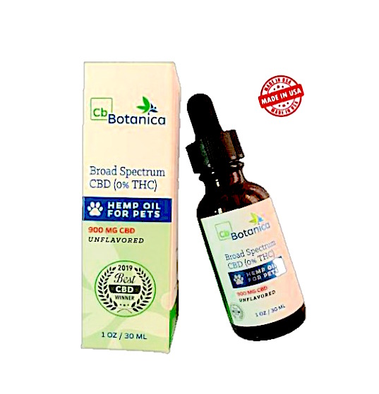 Cb Botanica 寵物廣譜CBD  (0% THC)  900mg/30ml