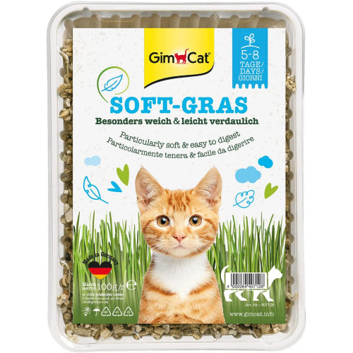 GimCat (藍盒) 特級幼嫩多汁種植貓草 Cat Soft Grass 100G