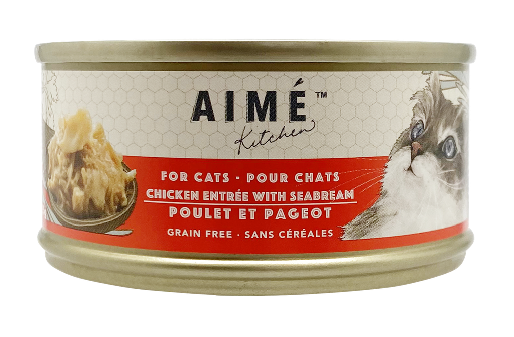 Aime Kitchen 27604 CHICKEN Entree With SEABREAM 85g 雞肉配鯛魚無穀物貓罐罐