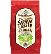 [斷貨中, 未有返貨日期, 可訂貨等貨到] Stella & Chewy's DOG Raw Coated Kibble Duck Recipe 凍乾生肉外層低溫烘焙狗乾糧-放養鴨犬配方 03.5LB