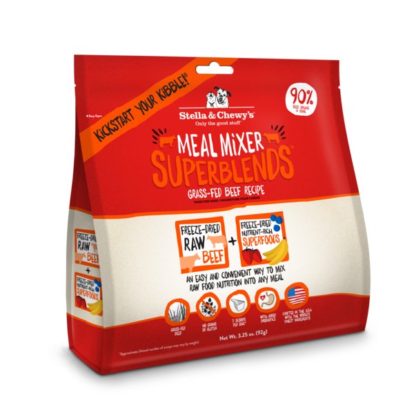 Stella & Chewy's DOG 超級‧乾糧伴侶 SC061 Meal Mixer Superblends For Dog 草飼牛配方 03.25oz