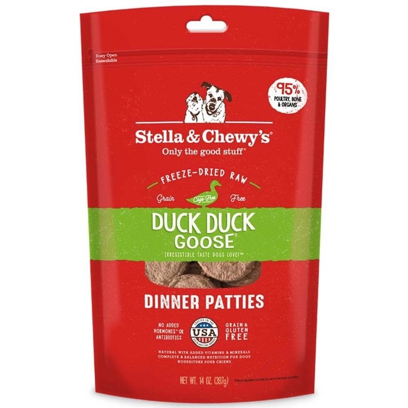 Stella & Chewy's DOG 凍乾脫水狗糧 SC008-A Freeze Dried Dinner Patties for dog - 鴨肉及鵝肉配方 14oz