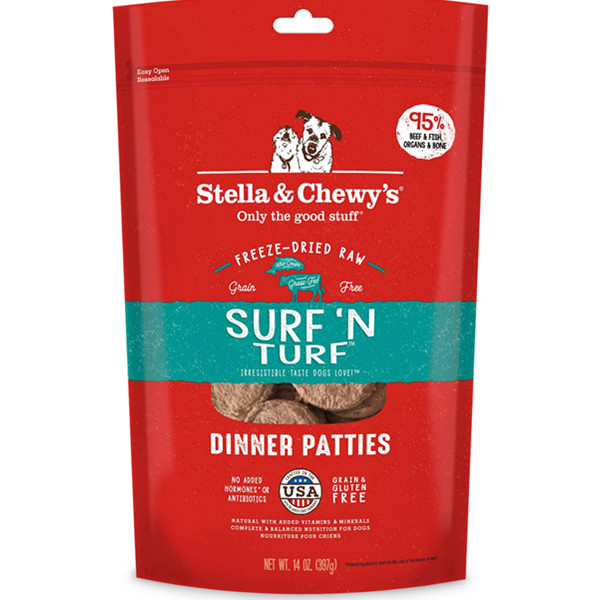 Stella & Chewy's DOG 凍乾脫水狗糧 SC018 Freeze Dried Dinner Patties for dog - 牛肉及三文魚配方 05.5oz