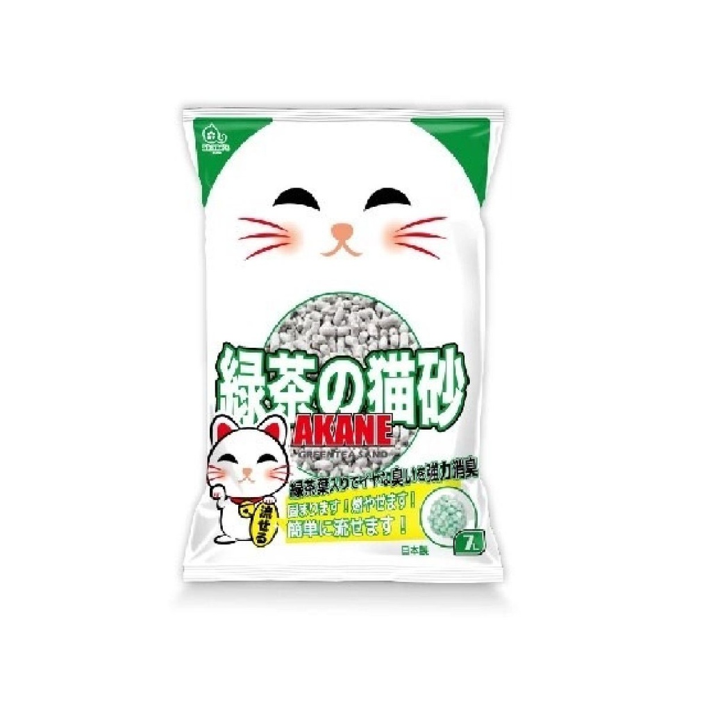 Akane 日本製強力除臭綠茶味紙砂 (Akane Green tea Cat Litter) 7L