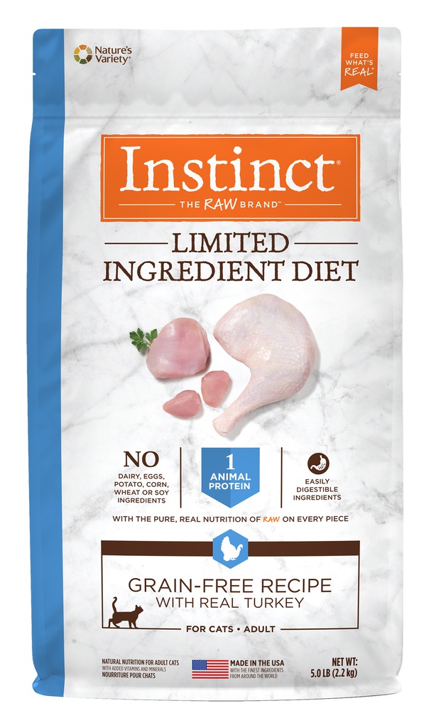 Nature's Variety Instinct Limited Ingredient Diet Turkey Meal Formula 11磅 本能單一蛋白質無穀物(火雞)配方糧 11lbs 