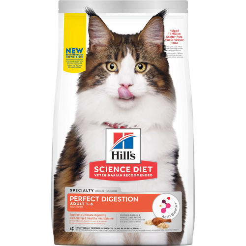 Hill‘s 成貓 完美消化 雞肉+糙米+全燕麥 3.5 磅 Perfect Digestion Feline Adult 1+ Chicken, Barley & Whole Oats 3.5lbs (606864)