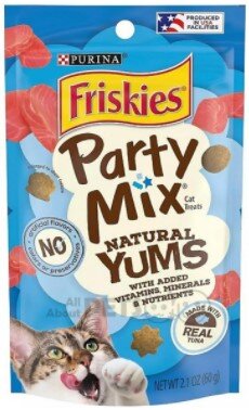 Purina Friskies Party Mix Cat Treat - Natural Yums Tuna Flavor 2.1oz