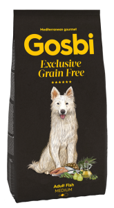 Gosbi DOG Exclusive Grain Free Adult Fish Medium 無穀物低敏-中型成犬魚肉配方 (GMEF12) 12kg