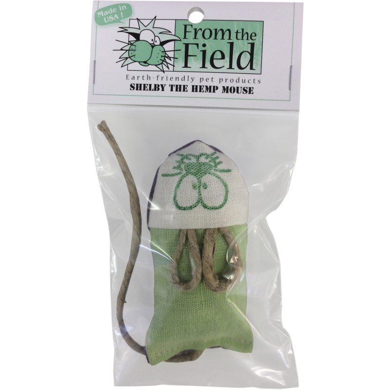 FromTheField 貓草鼠鼠 Shelby The Hemp Mouse顏色隨機 (美國製造) (刷牙玩具)