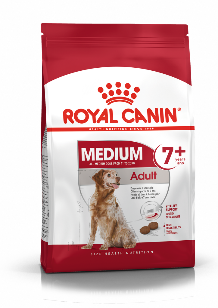 Royal Canin -  Health Nutrition 健康營養系列 Medium Adult 7+ Dog 15KG 中型成犬7+營養配方15公斤[訂貨需時2-3天](原裝行貨)