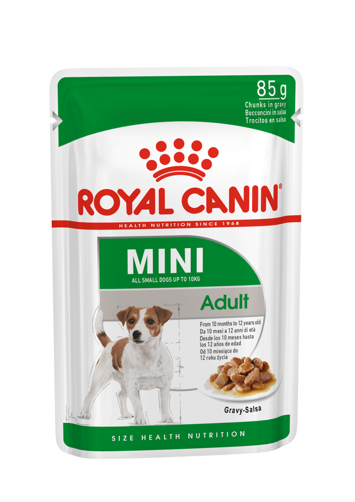 Royal Canin -  Health Nutrition 健康營養系列 Mini Adult Dog (Gravy) 85GX12 小型成犬營養主食濕糧(肉汁)85克x12[訂貨需時2-3天](原裝行貨)