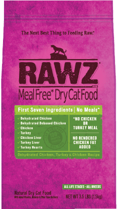 RAWZ Meal Free 3.5LB Dehydrated Chicken, Turkey & Chicken 無穀物 脫水雞肉+火雞+雞肉 全貓糧 