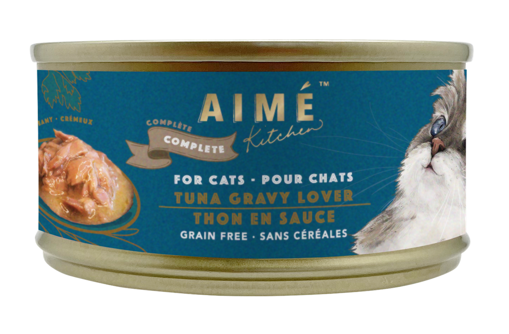 Aime Kitchen Complete #7642 無穀物均衡主食貓罐頭 TUNA Gravy Lover 75g 特濃魚汁熬鮮吞拿魚 (孔藍)