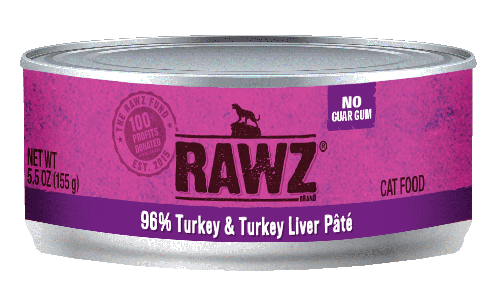 RAWZ 96% Turkey & Turkey Liver 火雞肉+火雞肝 Pate Cat Food 全貓罐 155g