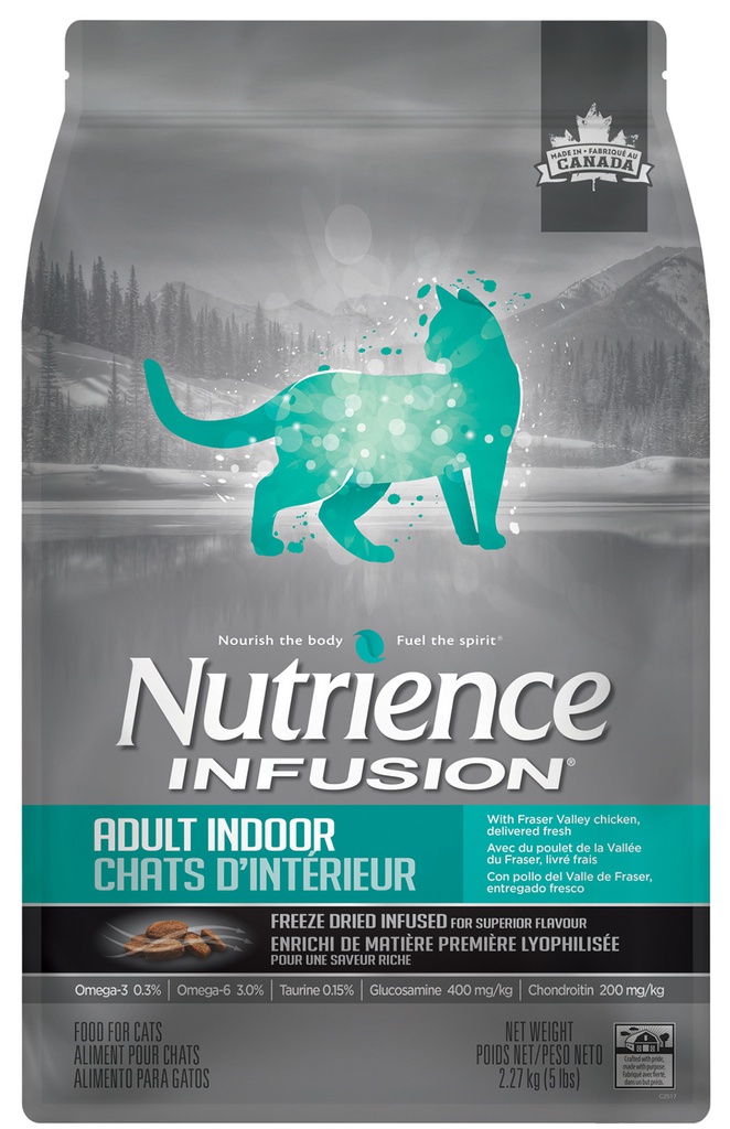 NUTRIENCE Infusion 11LB Adult Indoor 凍乾外層 室內貓配方 鮮雞肉 (C2518)