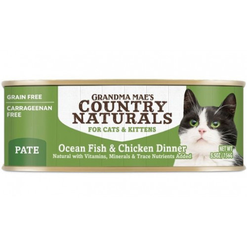 Country Naturals 樂淘美 Grain Free #006 Ocean Fish & Chicken Dinner for Cats & Kittens 深海魚雞肉醬煮全貓罐  成貓 幼貓 156g (CNC0036)