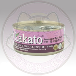 [C03]_CKKT 70G 704] Kakato 卡格 (704) 高級寵物罐頭 雞、牛肉絲 70g