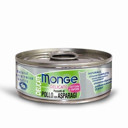 [C02]_CMgeD七 8009470007320] Monge Delicate 80g 貓罐頭 雞＋蘆筍 Pollo con Asparagi (綠)