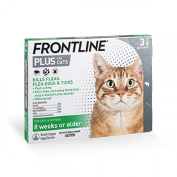 [ZY]_H FLPlus CAT 綠盒] (有貨喇~) FrontLine Plus - for Cat 蚤不到殺蝨滴 貓用Frotline 強力版 (可殺蚤及蚤蛋) (綠方盒) (原價$205)