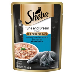 [C02]_PShBSAA006吞鯛] SHEBA POUCH SAA006 Tuna & Bream 70g 濕包 吞拿魚及鯛魚 70g