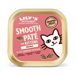 [C01] CLily_04.CCK06 Kitten] Lily's Kitchen罐 [Smooth Pate for Kittens - Chicken] 幼貓成長餐 85g 粉 {原裝行貨}