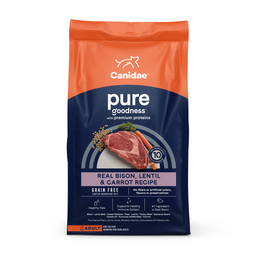 [+_B_Canidae訂貨狗糧 (1587) ] Canidae Dog PURE Grain Free Dry Dog Food with Bison 無穀物陸地成犬配方(美洲野牛, 小 扁豆&紅蘿蔔)10lb (原價$590) (1587) (訂貨需時3-5天)