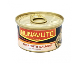 [C06]_CNun_080_NU04橙] Nunavuto NU04 無穀物吞拿魚伴三文魚 貓罐頭 Grain Free Tuna with Salmon 80g