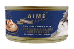 [C07]_CAime_Classic 7636 (TMA75)] Aime Kitchen Complete #7636 無穀物均衡主食貓罐頭 TUNA MUSSELS Galore 85g 吞拿魚青口盛宴 (藍)