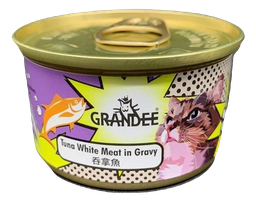 [C03]_CGra080_紫] Grandee 80g TUNA white meat in Gravy 無穀物貓罐頭 汁煮吞拿⿂ 80克 